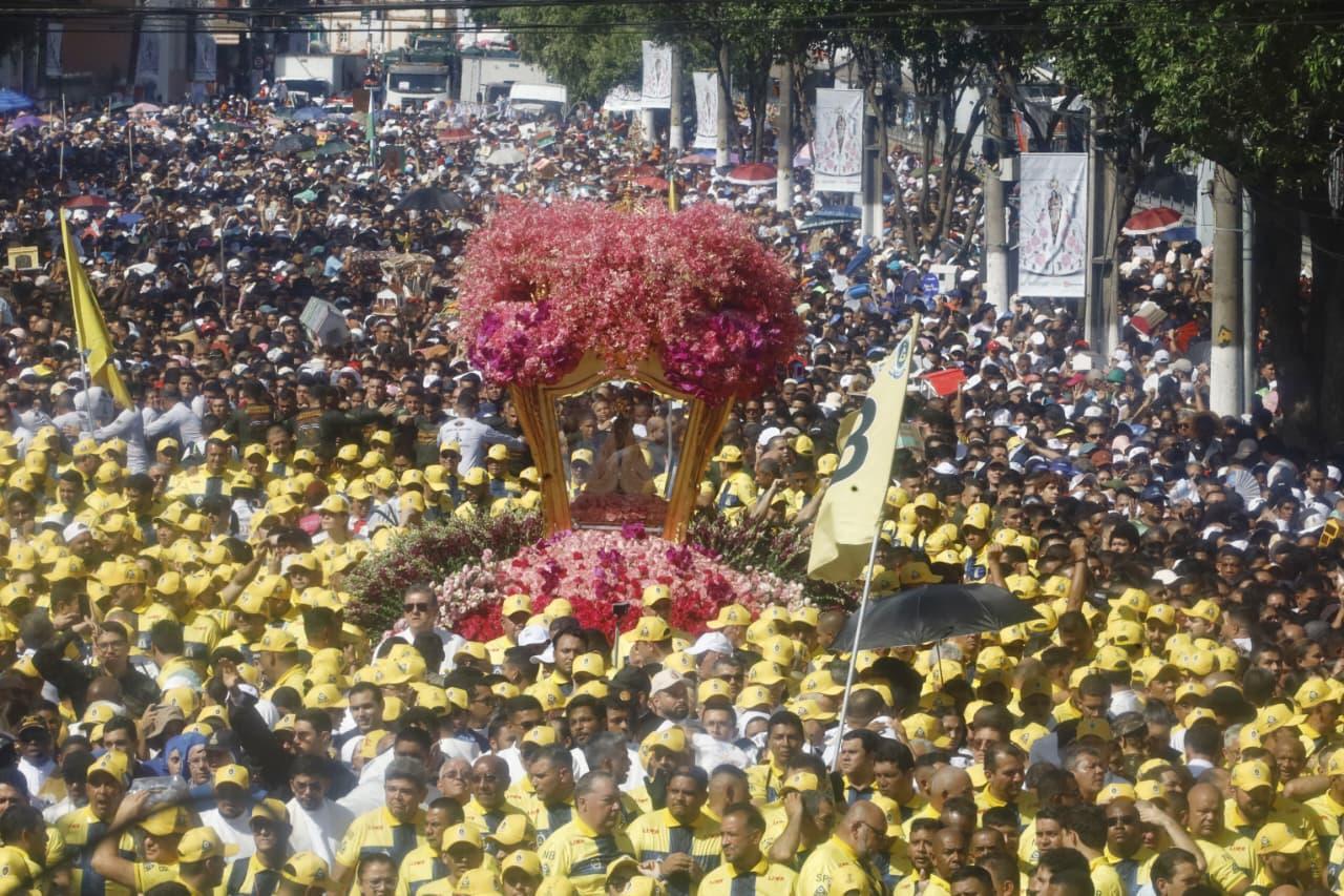 A Imagem Peregrina de Nossa Senhora de Nazaré em frente à CDP